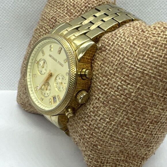 Michael Kors Ritz MK5676 Women\'s Gold Stainless Steel Analog Dial Watch JNA249 main image 6